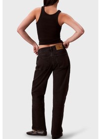 Resim Calvin Klein Bayan Kot Pantolon Lv047b909g 846 Siyah Siyah 