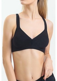Resim Magic Form 4722 Kadın Balensiz Pamuklu Sporcu Sütyen-siyah Siyah 