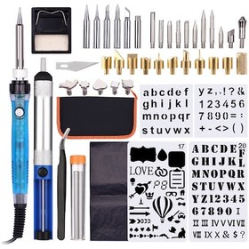 Resim Honmex 60w Isı Regülüklenebilir Ahşap Baskı Aleti Seti - 53 Parça 200-450 C, 110v-220v Avrupa Standartı 