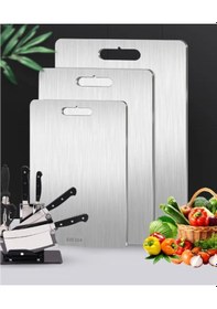 Resim Büro Ev Ofis Mutfağı İçin 3parça Paslanmaz Çelik Kesme Tahtası Seti Diğer 