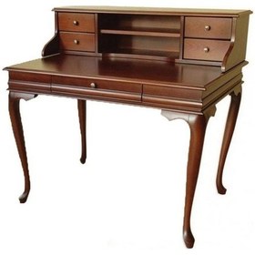 Resim Wooding 100 Cm Çekmeceli Ceviz Raflı Masif Çalışma Masası Ceviz 