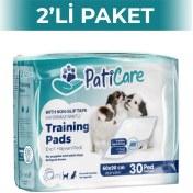 Resim Paticare Evcil Hayvan Tuvalet Eğitim Pedi Yapışkanlı Mavi 60x90 Cm 30'lu 2 Adet 