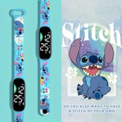 Resim Öğrenciler için tasarlanmış Stitch Saati, Karikatür Teması ve Dokunmatik Ekran ile, Doğum Günü Hediyesi Olarak Mükemmel. 