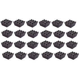 Resim Kırılmaz Sert Plastik Küllük - 24 Lü Kare Izgaralı Kül Tablası 