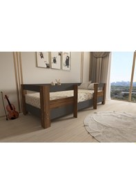 Resim Herseycik Ninnimo Montessori 90X190 Yatak Uyumlu Karyola M5-42 Antrasit 