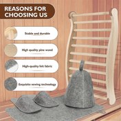 Resim Sauna Backrest Sauna Wooden Comfortable S-Shape Design Sauna Chair 