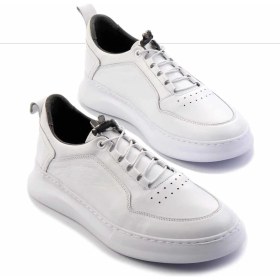 Resim Bambi Beyaz Hakiki Deri Erkek Casual Ayakkabı E01759024303 