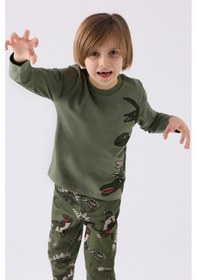 Resim Rolypoly Erkek Çocuk Haki Pijama Takımı 5274-45603 Haki 