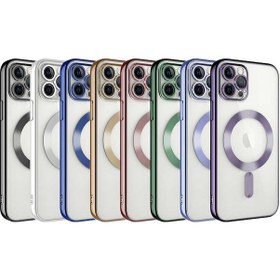 Resim İphone 13 Pro Uyumlu Kamera Korumalı Magsafe Wireless Şarj Özellikli Zore Demre Kılıf-siyah Siyah 