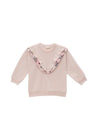 Resim Mininio Kız Bebek Fırfır Detaylı Sweatshirt - Pembe Pembe 