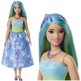 Resim Barbie Prenses Bebek Mavi HRR07 HRR11 Lisanslı Ürün 