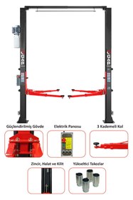 Resim G GAPTOOLS 4 Ton Iki Sütunlu Üstten Bağlantılı Tam Otomatik Hidrolik Lift GPL102UI 