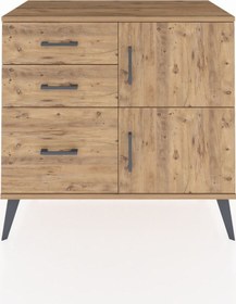Resim Hyperion Şifonyer Tek Raflı 3 Çekmeceli 2 Kapaklı 88x44x80 Çam-çam Çam 
