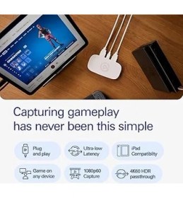 Resim Game Capture Neo - USB Taşınabilir Yakalama Kartı 4K60 Hdr Geçiş, 1080P60 Video Kaydı - Ps5/xbox/switch/iphone Için - Obs, Quicktime ve Daha Fazlası - Tak ve Çalıştır/dizüstü Bilgisayar, Pc, 