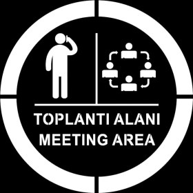 Resim Boyama Şablonu Toplantı Alanı Alüminyum 100x100cm 