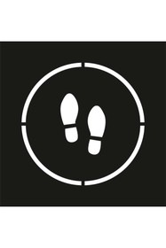 Resim İleri Trafik Boyama Şablonu Ayak İzi Alüminyum 100x100cm 