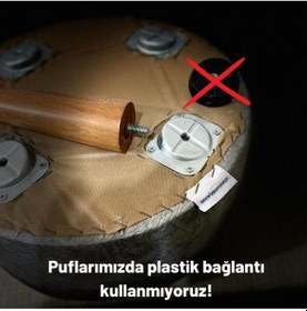 Resim Trend Ceviz Krem Ahşap Ayak Uzatma Pufu Makyaj Koltuğu Bench Tabure 