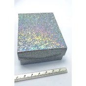 Resim Parlak 3 Lü Süngerli Takı Kutusu, Hediyelik Karton Mini Kutu 