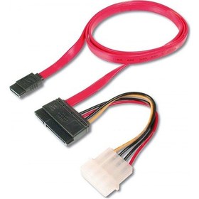 Resim SATA Kablosu, SATA II/III, SATA 22 pin Dişi Konnektör - SATA 7 p 