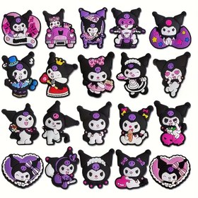 Resim 20pcs Sanrio PVC Shoe Charms Set - Assorted Cute Character Designs for Beach Bag & Shoe Decoration - Ideal for Birthday, Christmas, Valentine'S Day, Easter, St. Patrick'S Day Gifts & Party Favors 