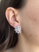 Resim Tasarım Zirkon Taş Küpe 