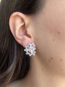 Resim Tasarım Zirkon Taş Küpe 