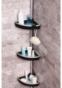 Resim Primanova M-N38-06 Yaylı Banyo Köşe Seti N38 Venta Siyah (511567863) Siyah 