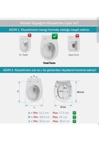 Resim Nevora Klozet Kapağı Termoplastik Yavaş Kapanan Oval Formlu 