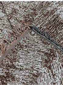 Resim Özlü Home Pamuklu Koltuk Çekyat Örtüsü 170x220 Alaca Acı Kahve Kaydırmaz Koltuk Şalı Acı Kahverengi 