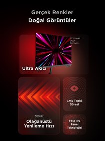 Resim Rampage CRIMSON CR25R300F 25 300Hz 1ms CSOT FAST IPS FHD Freesync/G-Sync PC Flat Oyuncu Monitörü 