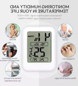 Resim Mini Masa Üstü Dijital Termometre Ve Nem Ölçer - Mıknatıslı 