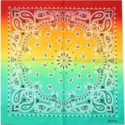 Resim Chaoduo Shop Kırmızı Sarı Yeşil Stil 55-55 cm Moda Yeni Ayçiçeği Degrade Renk Hip Hop Eşarp Doğa Sporları Sürme Çeşitli Pamuk Sokak Dansı 55*55 cm Kare Eşarp (Yurt Dışından) 