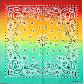 Resim Chaoduo Shop Kırmızı Sarı Yeşil Stil 55-55 cm Moda Yeni Ayçiçeği Degrade Renk Hip Hop Eşarp Doğa Sporları Sürme Çeşitli Pamuk Sokak Dansı 55*55 cm Kare Eşarp (Yurt Dışından) 