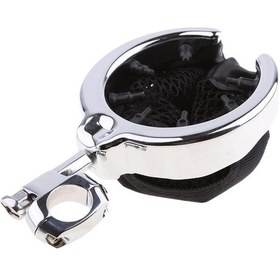 Resim Suntek Magideal Krom Evrensel Motosiklet Gidon Bardak Tutucu Metal Harley 