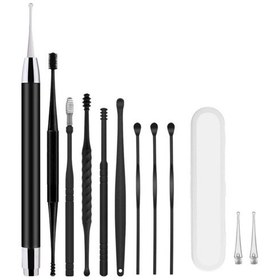 Resim Moveevo Işık Ve Saklama Kutusu Ile Kulak Kiri Temizleme Aletleri Taşınabilir Kulak Kaşığı Kulak Temizleme Seti 