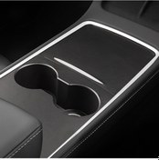 Resim Tesla Model 3 17-22 / Model Y 21-22 Araba Merkezi Konsol Kapak Koruyucu Pu Nappa Doku 