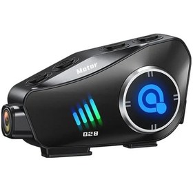 Resim Mepa Q28 Motosiklet Kask Bluetooth Kulaklık 1080p Kamera Interkom Kulaklık Su Geçirmez Intercom Najmaddin 