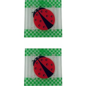 Resim Hellove Cam Banyo Gider Kapak Süsü 2 Adet Cam Gider Kapağı 10X10 cm Uğur Böceği 