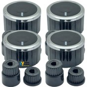 Resim Üniversal Düğme 4lü Takımı Ankastre Set Üstü Ocak Düğmesi -sü0019 