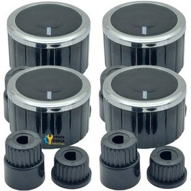 Resim Üniversal Düğme 4lü Takımı Ankastre Set Üstü Ocak Düğmesi -sü0019 