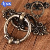 Resim 4 adet Antik Bronz Vintage Çinko Alaşım Scroll Tasarımı Çekme Halkaları - Dolaplar, İlaç Dolabı ve Mobilya Donanımı için Süslü Retro Kabinet Kulpları (Siyah & Bronz Bitiş), Dolap Kapıları için Kulplar, Dekoratif Çekme Halkaları, Detaylı İşçilik, Ev Yenileme, Dayanıklı Metal, İç Mimarlar 