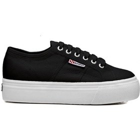 Resim Superga 2790 Platform Kadın Siyah Günlük Ayakkabı 