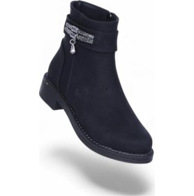 Resim Alens A4 Siyah Nubuk Kadın Düz Bot Siyah 