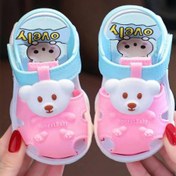 Resim 1 Çift Unisex Karikatür Ayı Sandalet - Nefes Alabilen PVC Malzeme, Kaymaz Taban, Ayarlanabilir Kayış, İç ve Dış Mekan Bebek Macera Ayakkabıları 