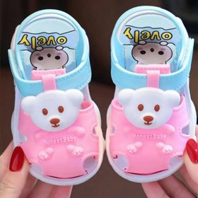 Resim 1 Çift Unisex Karikatür Ayı Sandalet - Nefes Alabilen PVC Malzeme, Kaymaz Taban, Ayarlanabilir Kayış, İç ve Dış Mekan Bebek Macera Ayakkabıları 