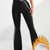 Resim Kadınlar İçin Yüksek Bel Termal Tayt - Beyaz Piping Çizgili Tasarım, Slim-Fit Karın Kontrollü Tam Boy Kışlık Eşofman Altı, Şık ile Spor ve Güncel Giyim iç İnce Kalın ısak kumaş üründir. Makinede ykanabilir, şekilli atletik taytlardır (Siyah). Soğuk hava koșullari we katlamali giysiler icinn ideal. Çapraz-cizi noktalama deseni, ılave islik ücin polarlastan astarly siddetli oturma uzun boy güz/kis mevsimlerine uygundu tek renki ana cızgi detalli, 