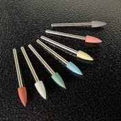 Resim 10 adet Silikon Tırnak Matkap Uçları Seti, 4x12mm, Hipoalerjenik Manikür Parlatma Araçları Kiti Tırnak Sanatı için 