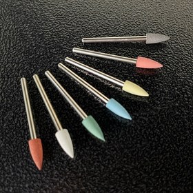 Resim 10 adet Silikon Tırnak Matkap Uçları Seti, 4x12mm, Hipoalerjenik Manikür Parlatma Araçları Kiti Tırnak Sanatı için 