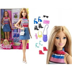 Resim Barbie Bebek ve Muhteşem Aksesuarları Oyun Seti Fvj42 