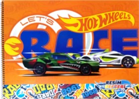 Resim Hot Wheels Arabalı 25x35 15 Yaprak Resim Defteri 